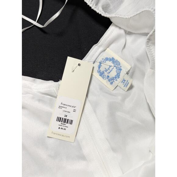 Hannah Textured Front Tie Mini Dress Women's 3x White NWT - Picture 11 of 11